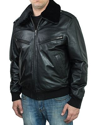 Куртка кожаная PROFARMY МВД на меху с манжетой