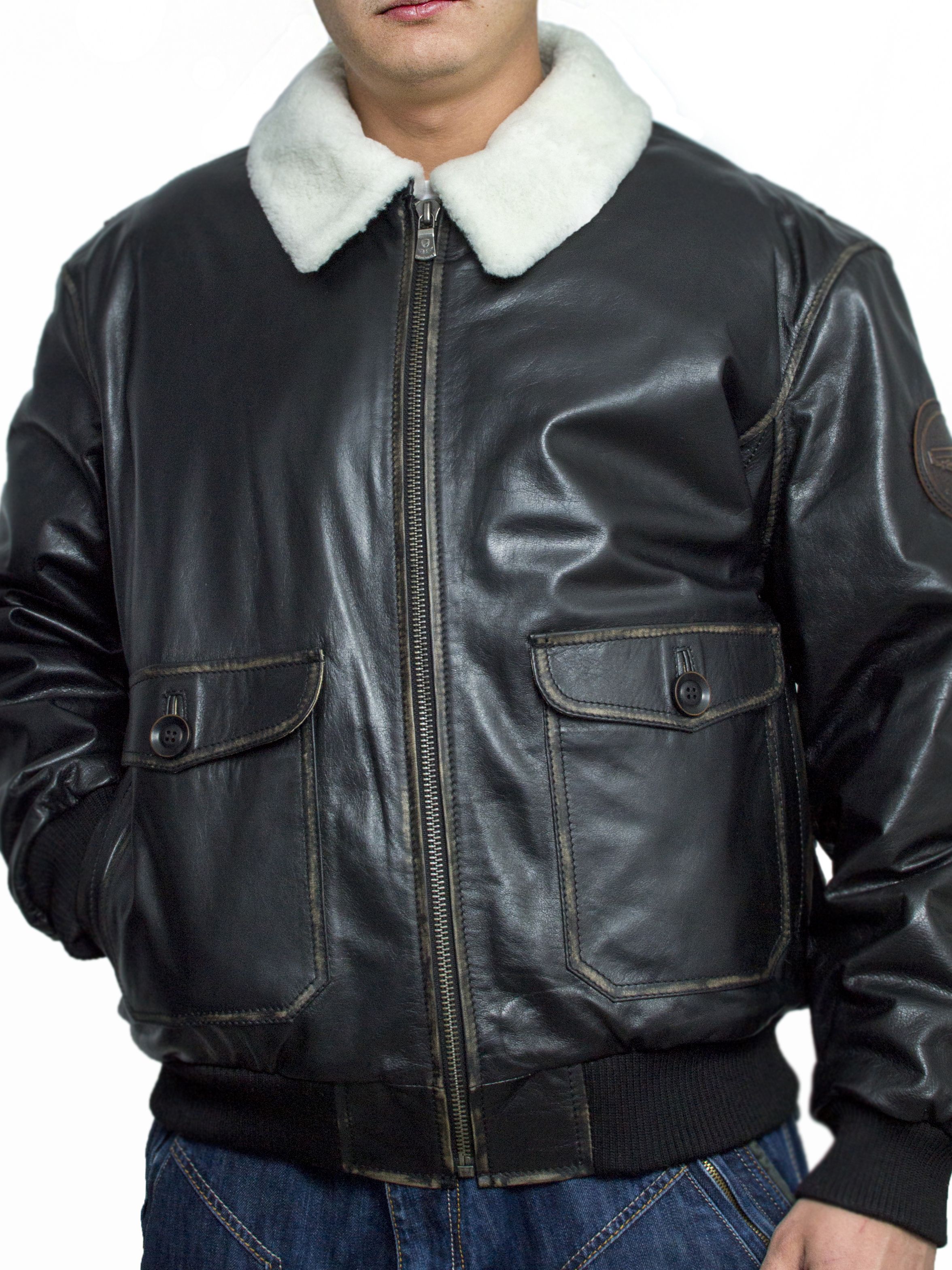 Куртка кожаная меховая PROFARMY 7164 Elvis Antico