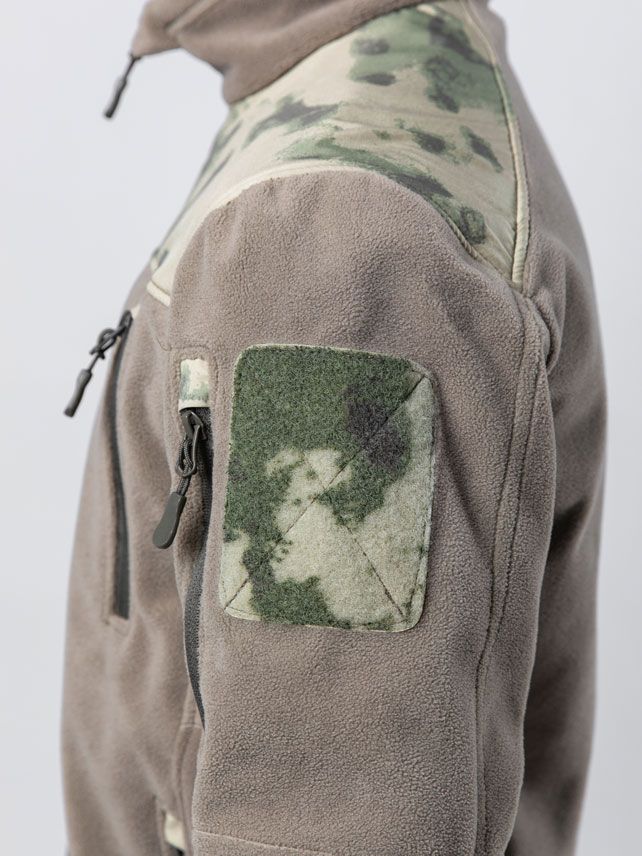 Куртка флисовая М-436-Т вставки мох