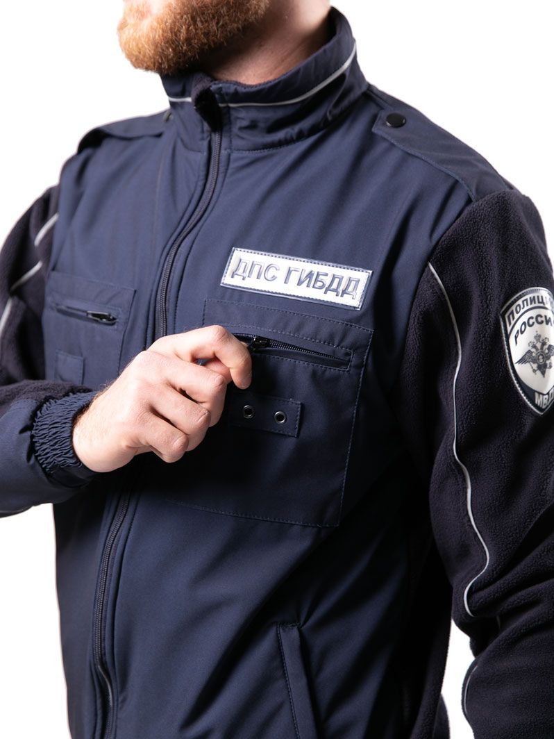 Куртка ДПС флисовая М-519 с погонами
