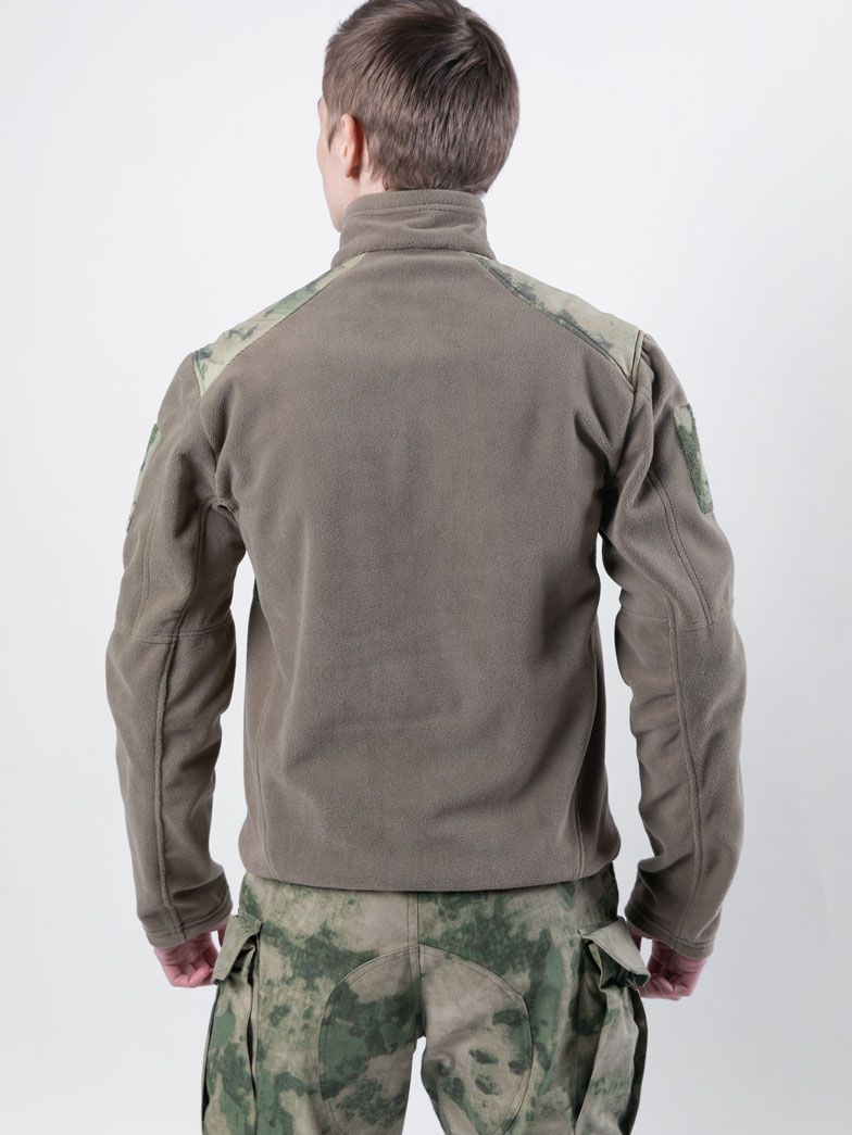 Куртка флисовая М-436-Т вставки мох