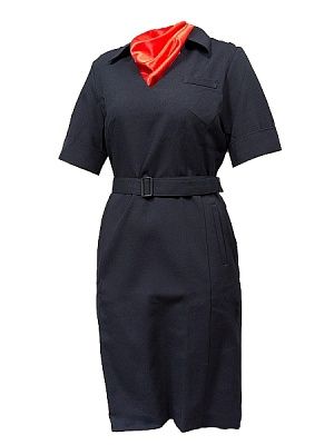 Платье Полиция короткий рукав габардин + платок